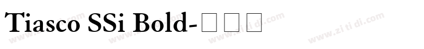 Tiasco SSi Bold字体转换